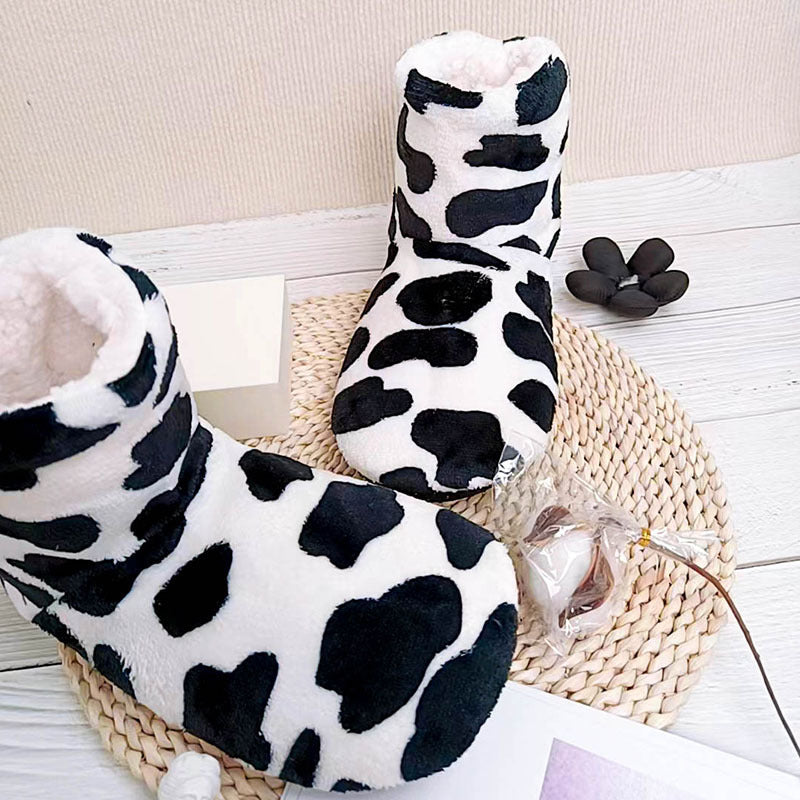 Cow Fluffy Slippers