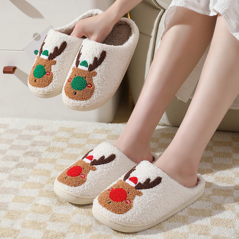 Christmas Deer Fluffy slippers