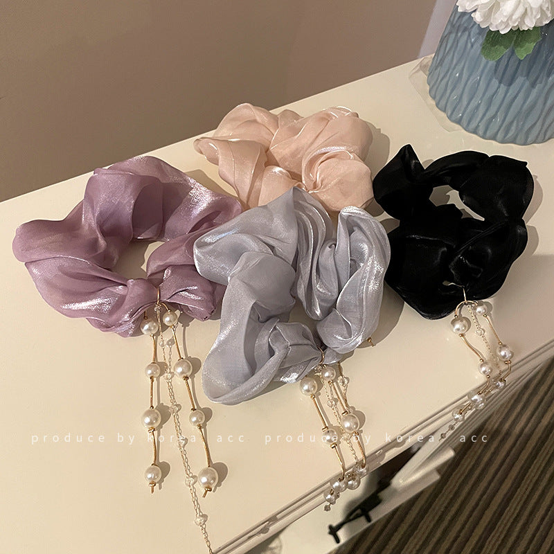 Faux Pearl Scrunchies, 1pcs