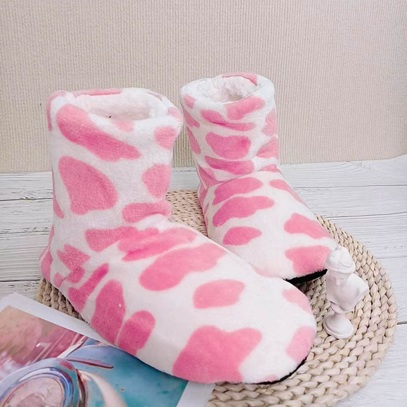 Cow Fluffy Slippers