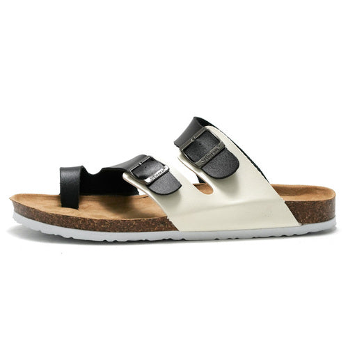 Double buckle flip-flops