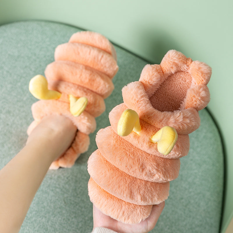 Cute Caterpillar Cartoon Fluffy Slippers