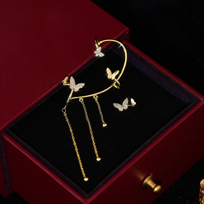 Zircon Butterfly Earrings