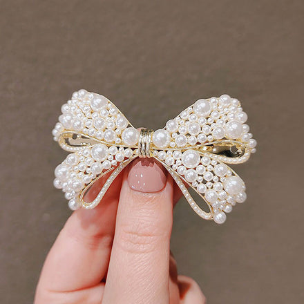 Pearl Bow Hair Clip