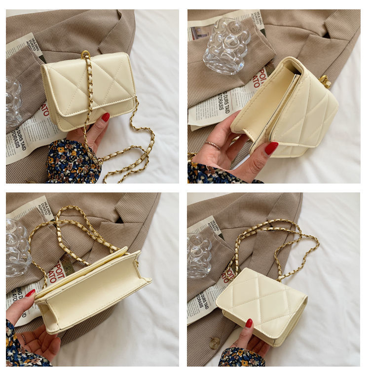 PU Chain Strap Crossbody Bag