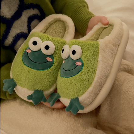 Frog Fluffy Slippers