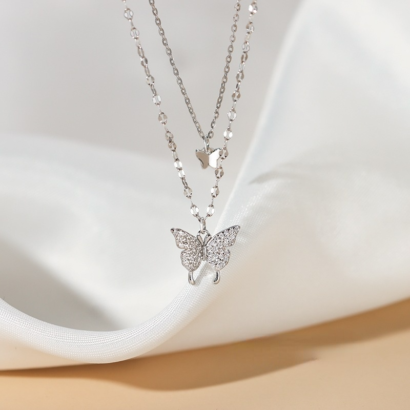 Zircon Butterfly Necklace