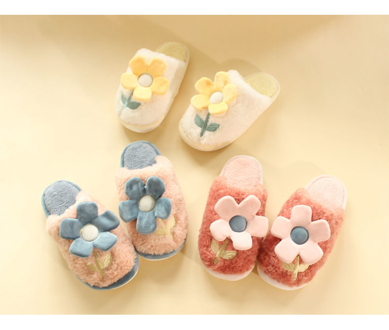 Flower Fluffy Slippers