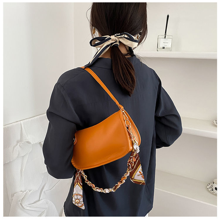 PU Chain Strap Shoulder  Bag