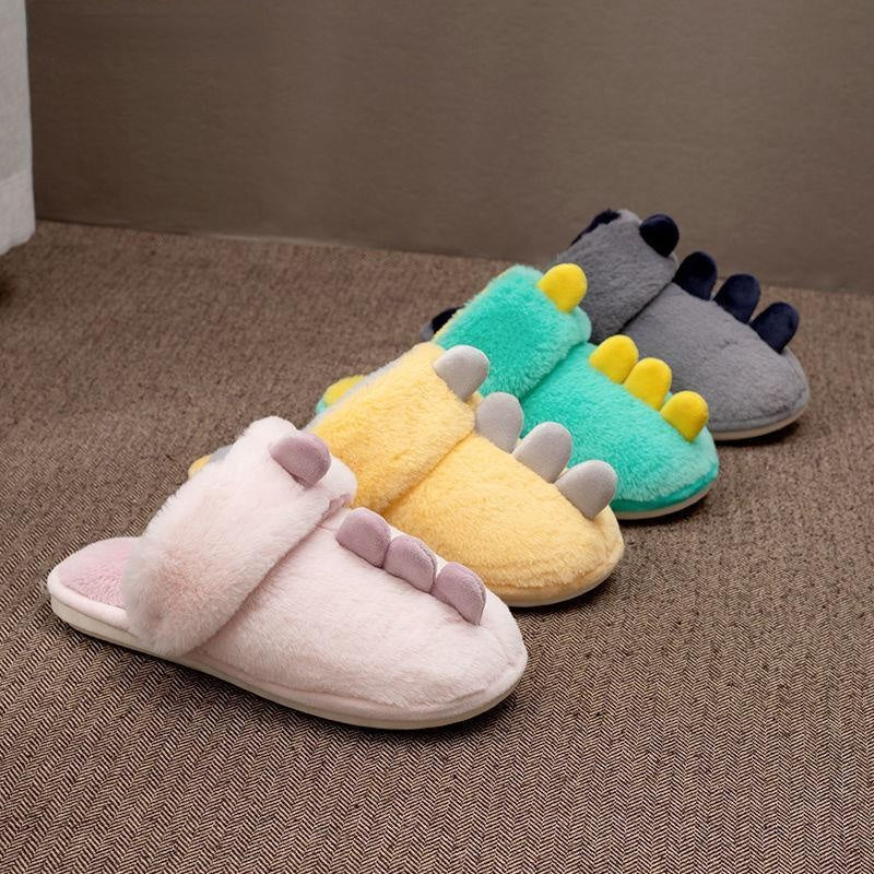 Dinosaur Fluffy Slippers