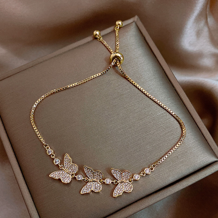 Zircon Butterfly Bracelet