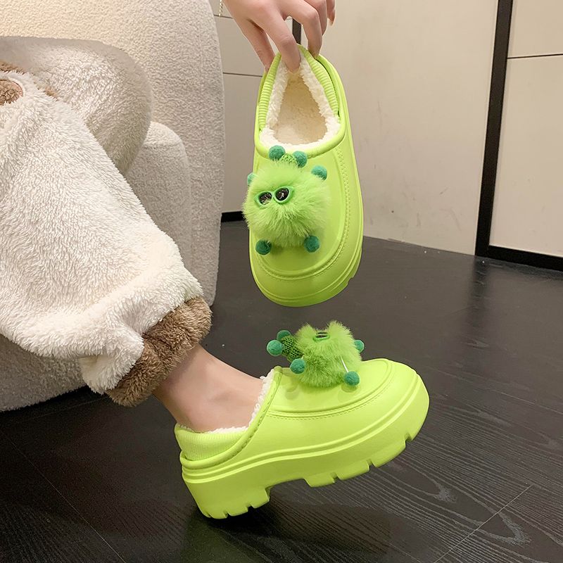 Cute Small Monster Cotton Slippers