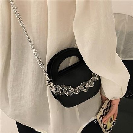 PU Chain Strap Crossbody Bag