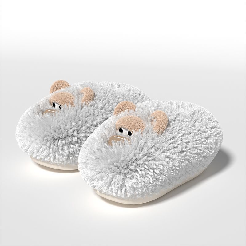 Cute Monkey Fluffy Slippers