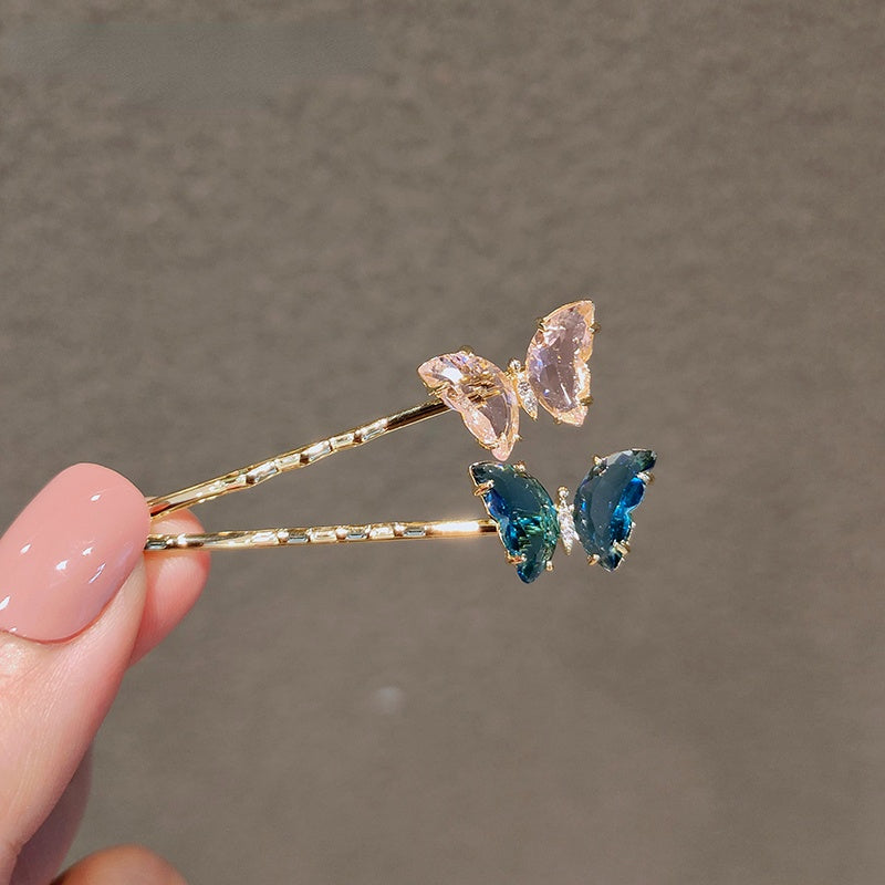 Zircon Butterfly Hair Clip, 2 pcs