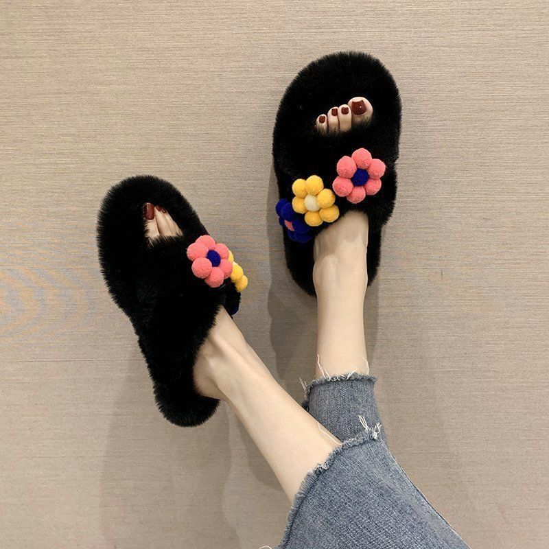 Flower Fluffy Slippers