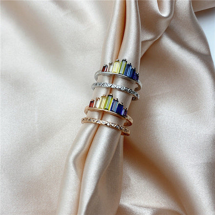 Zircon Rainbow Rings