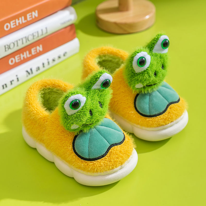 Cute Frog Children's Cotton Slippers