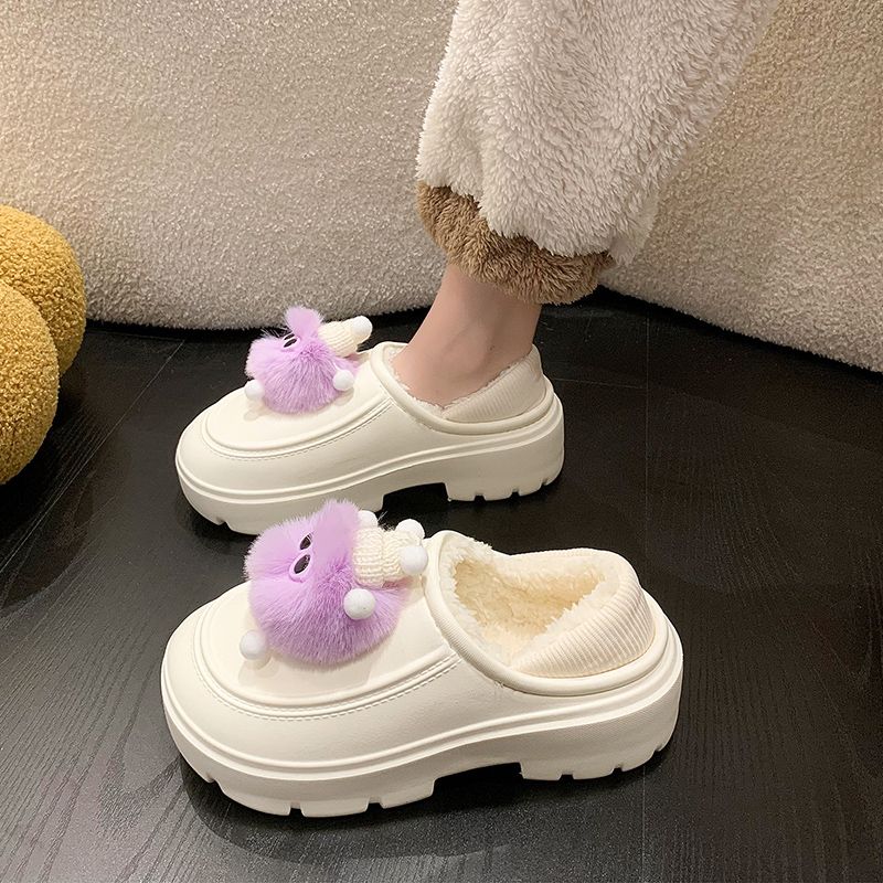 Cute Small Monster Cotton Slippers