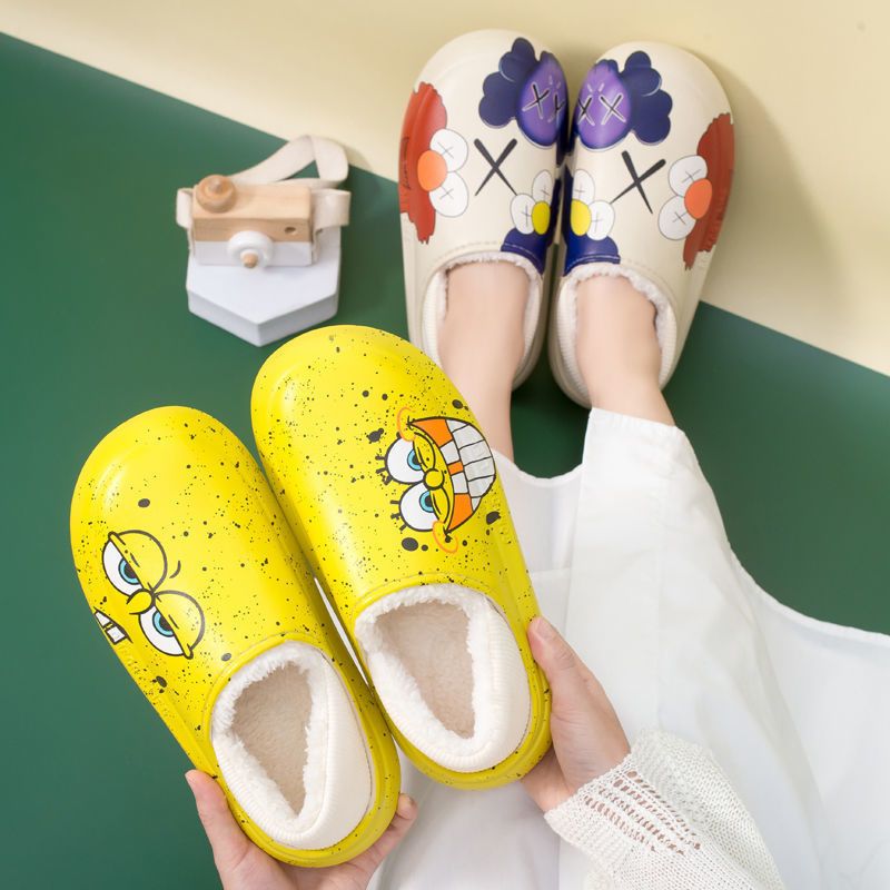 Cute animation cotton slippers