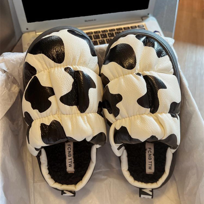 Fashion Cow Pattern Slippers