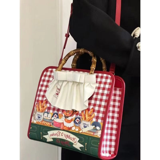 Plaid Bear Bag