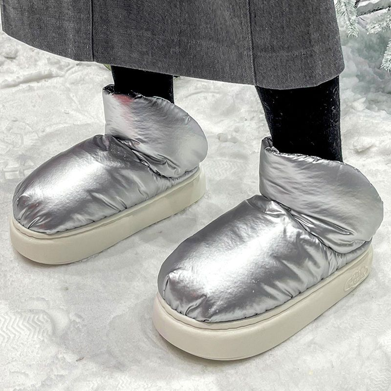 Fashion fleece rainproof cotton shoes