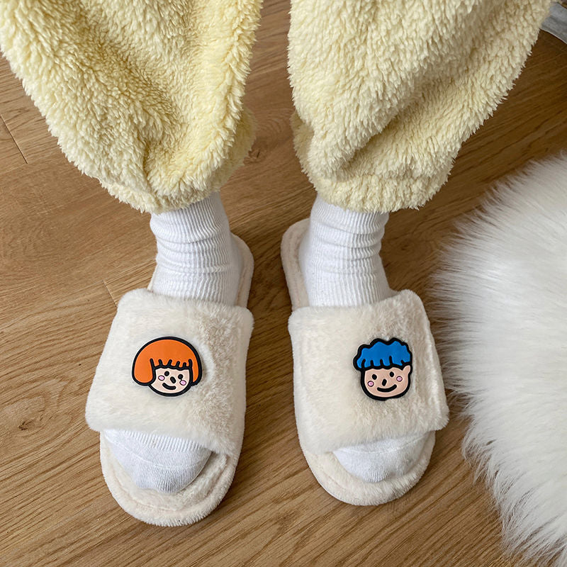 Girls Fluffy Slippers