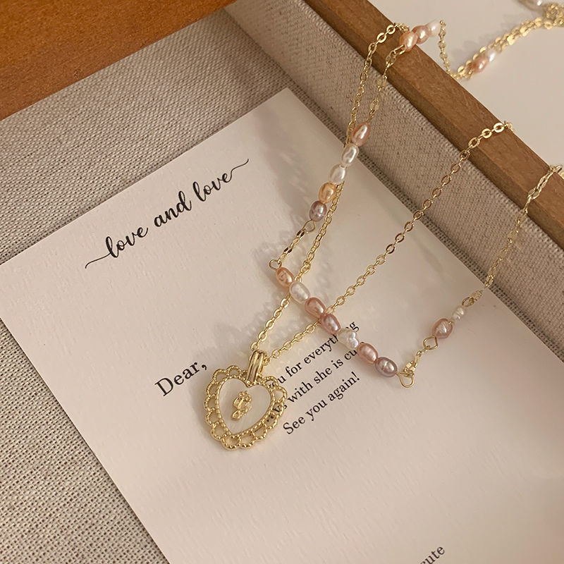 Double Love Pearl Necklace