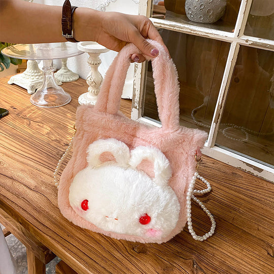 Fluffy Rabbit Crossbody Bag