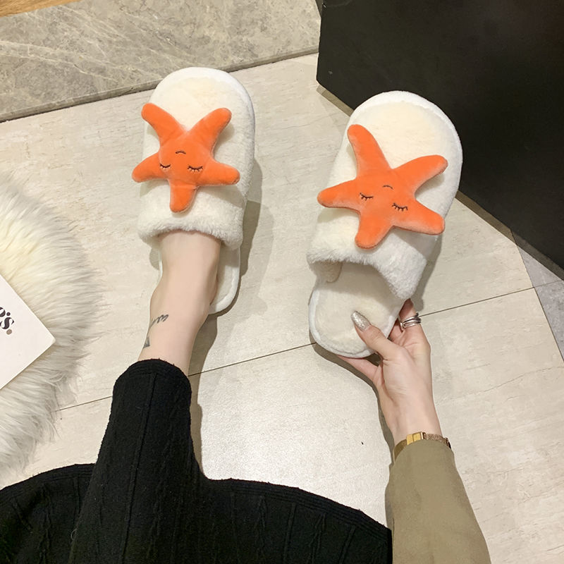 Star Fluffy Slippers