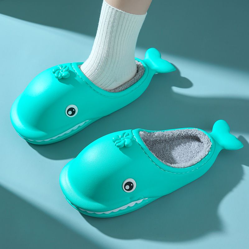 Cute Little Whale Cotton Slippers