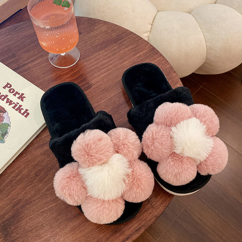 Flower Fluffy Slippers