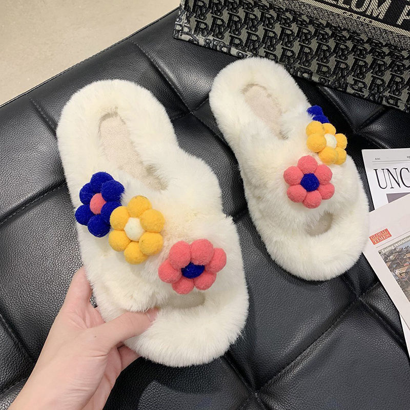 Flower Fluffy Slippers