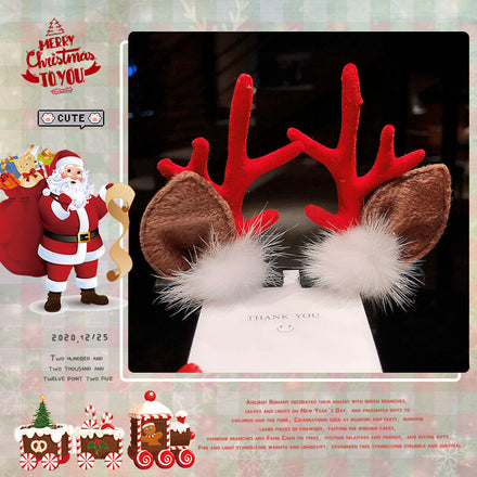 Christmas Deer Hair Clip