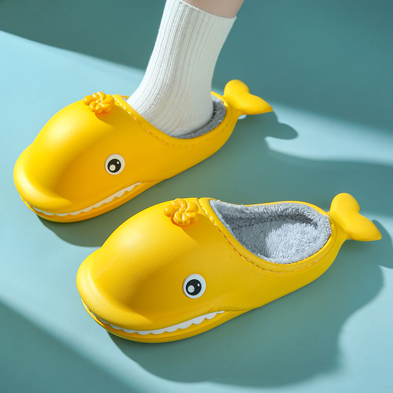 Cute Little Whale Cotton Slippers