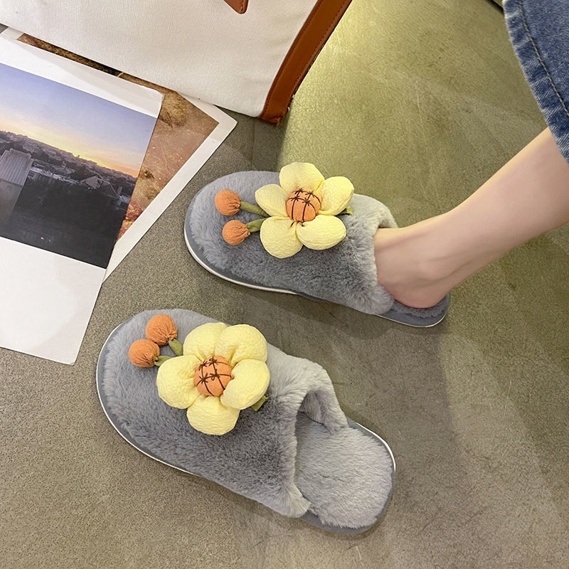 Flower Fluffy Slippers