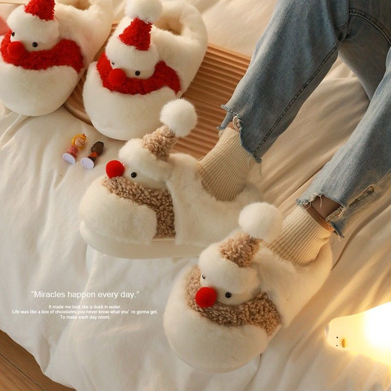 Christmas Snowman Fluffy slippers