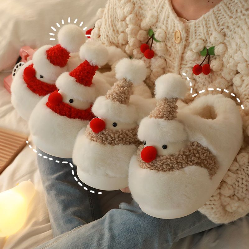 Christmas Snowman Fluffy slippers