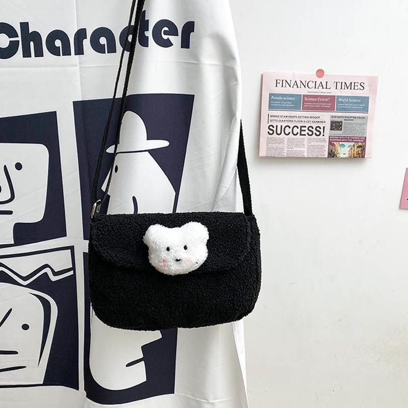 Fluffy Bear Crossbody Bag