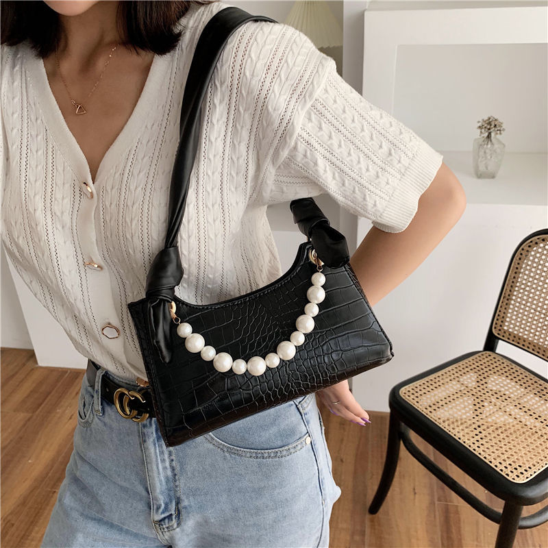 PU Pearl Shoulder Bag