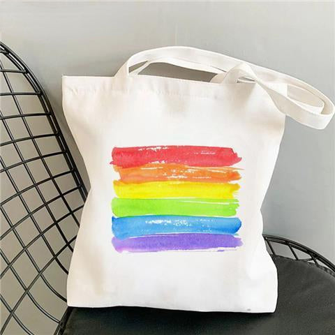 Canvas Rainbow Shoulder Bag