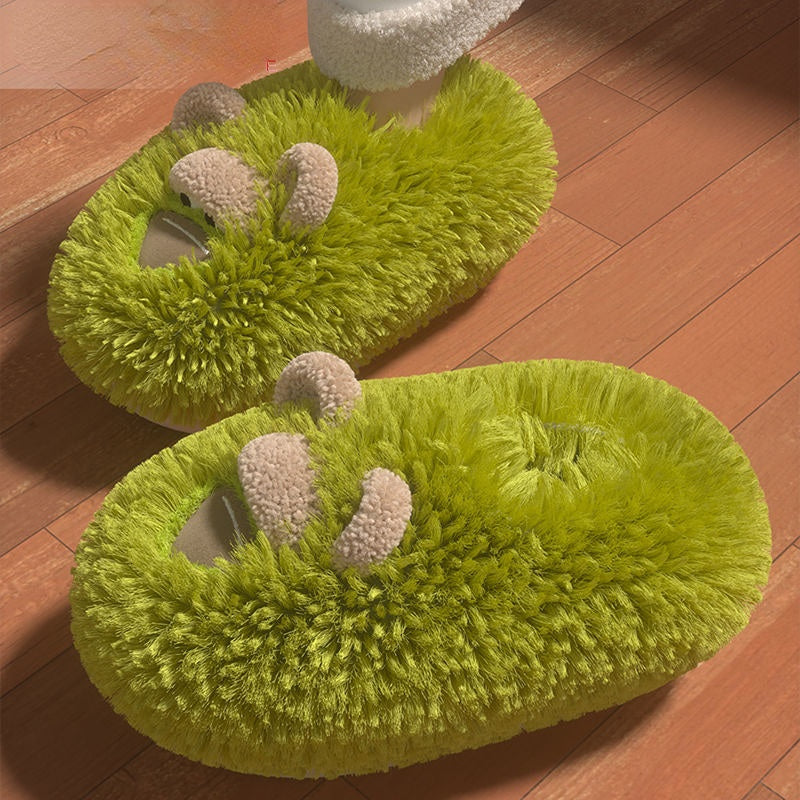 Cute Monkey Fluffy Slippers