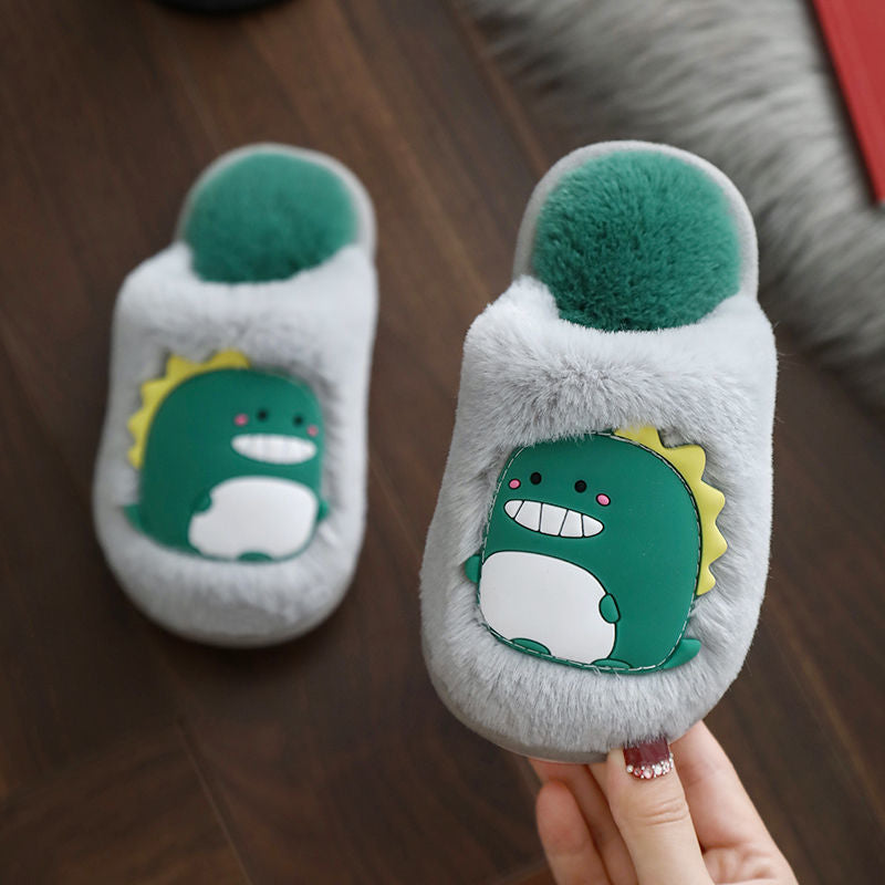 Dinosaur Fluffy Slippers