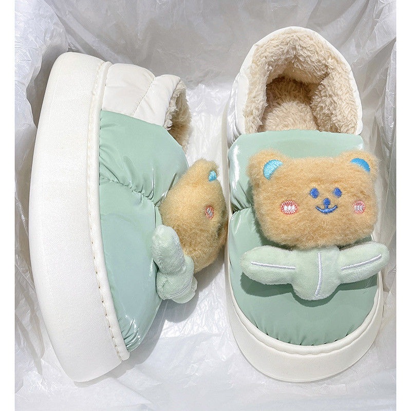 Cute Bear PU Slippers