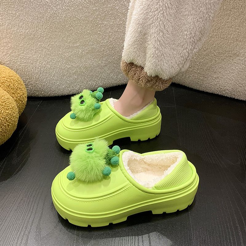 Cute Small Monster Cotton Slippers