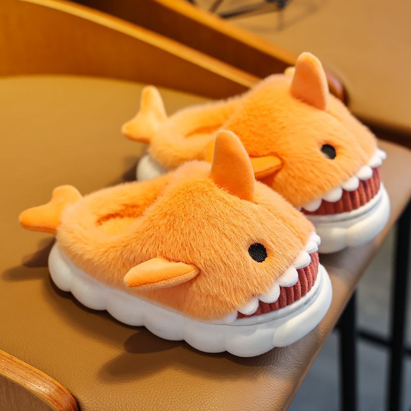 Cute Shark Children's Cotton Slippers