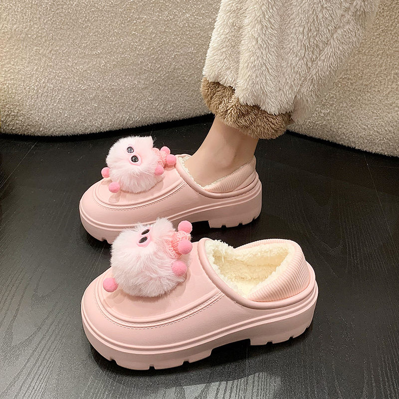 Cute Small Monster Cotton Slippers