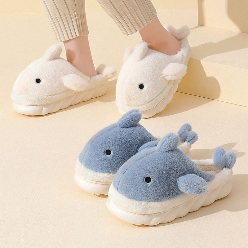 Cute Shark Plush Slippers