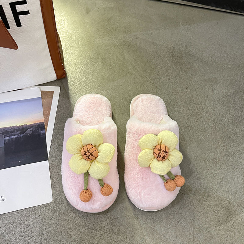 Flower Fluffy Slippers